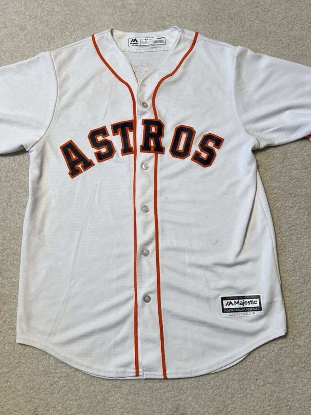 Houston Astros Jersey George Springer White Men's Size Medium Majestic Cool Base